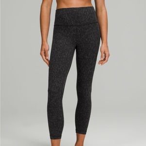 Lululemon align leggings 25 inch Leopard Camo Deep Coal Multi